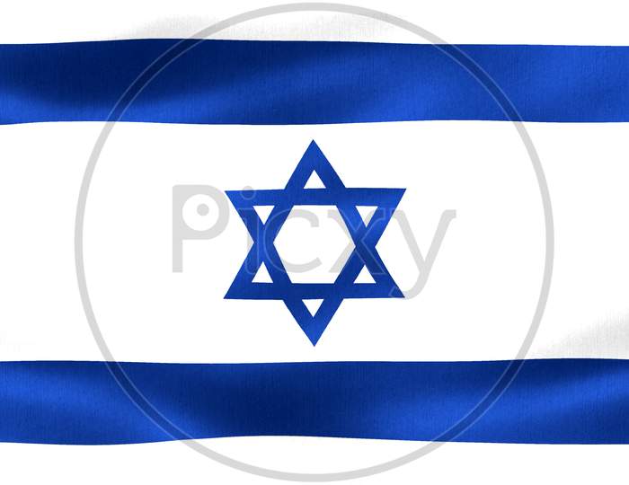 3D-Illustration Of A Israel Flag - Realistic Waving Fabric Flag