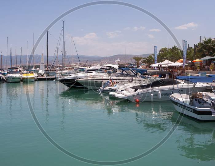Assortment Of Boats In The Marina At Latchi Cyprus