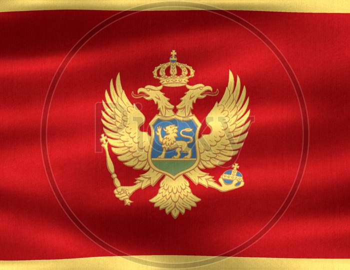 3D-Illustration Of A Montenegro Flag - Realistic Waving Fabric Flag