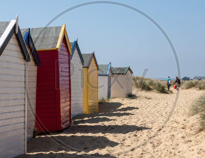 Colourful Beach Huts In Southwold