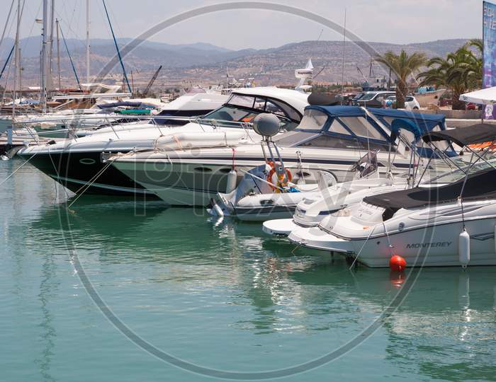 Assortment Of Boats In The Marina At Latchi Cyprus