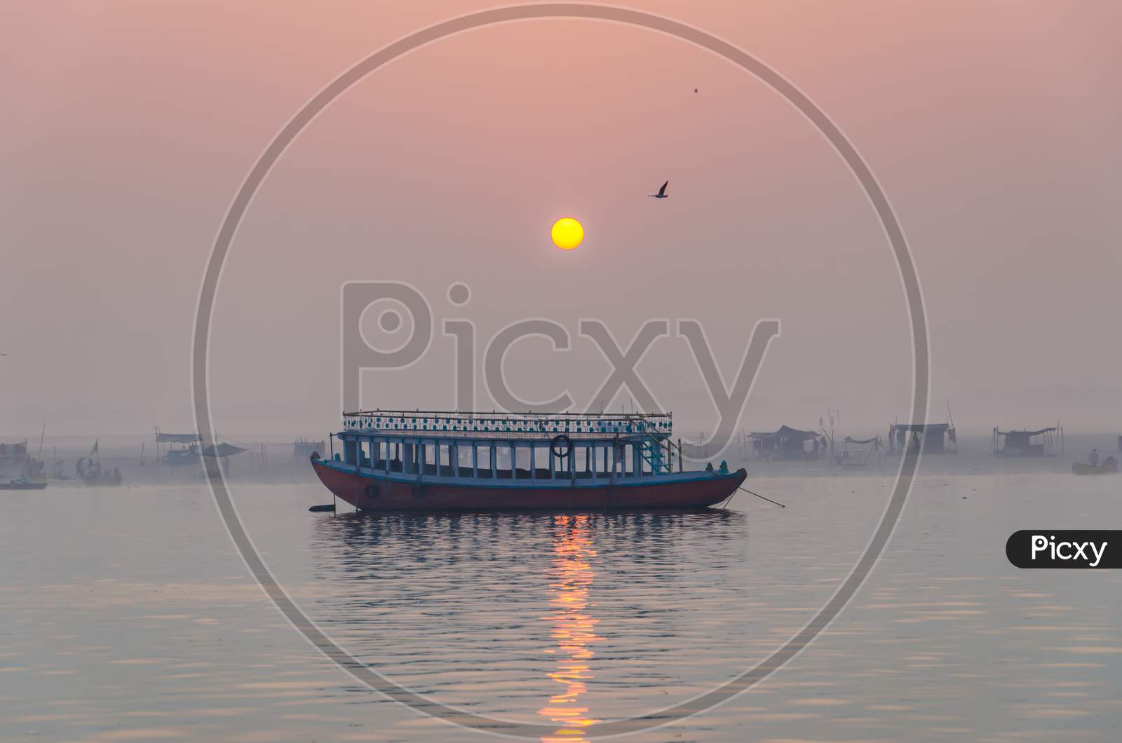 River Cruise Boat In The Morning Of Varanasi