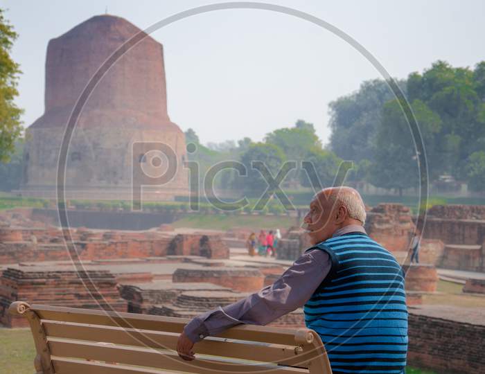 Sarnath Stupa In The Memory Of Buddha