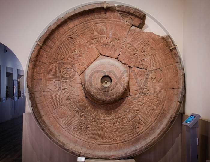 Wheel Of Stone Found In Archaeological Excavation