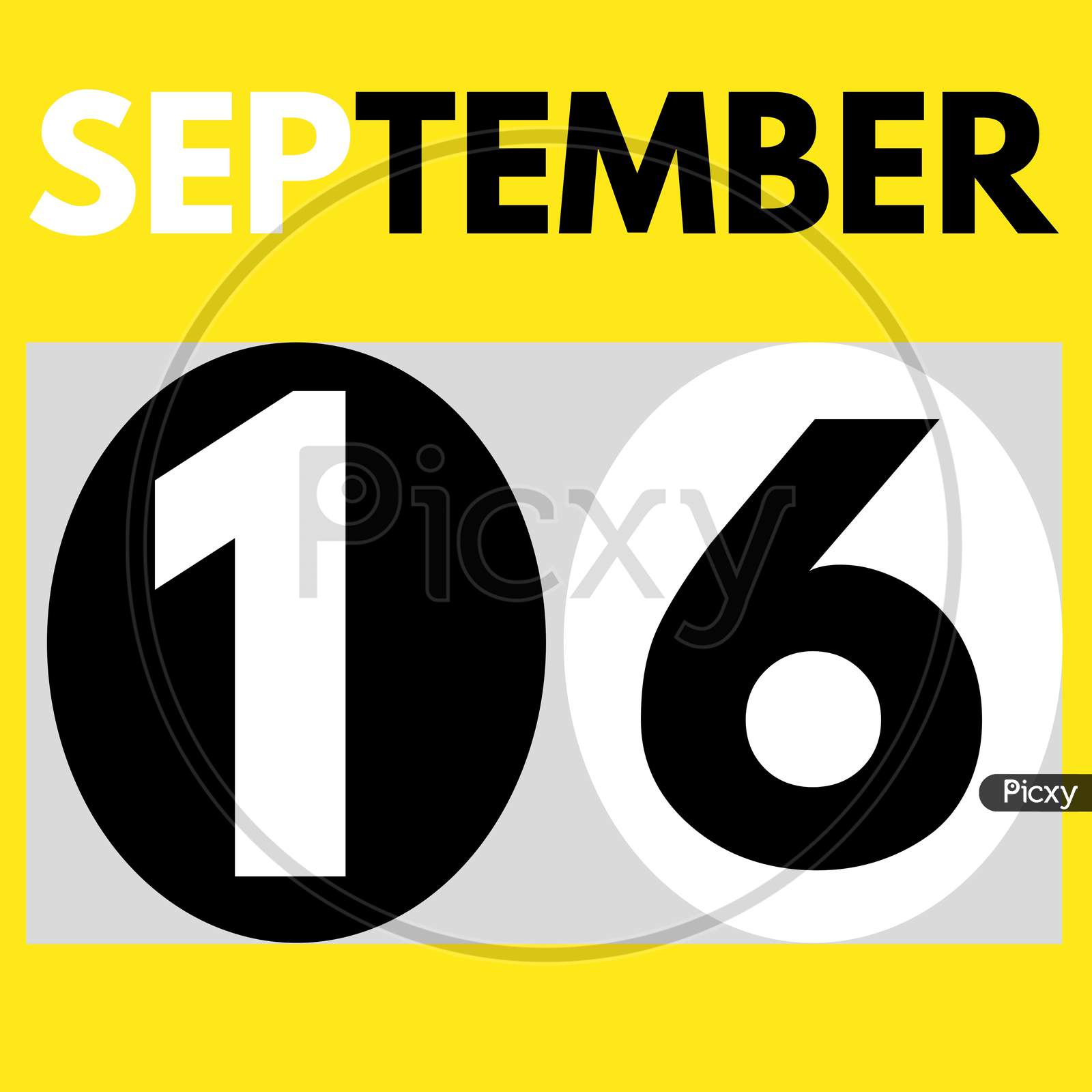 October 16 . Modern Daily Calendar Icon .Date ,Day, Month .Calendar For The Month Of October