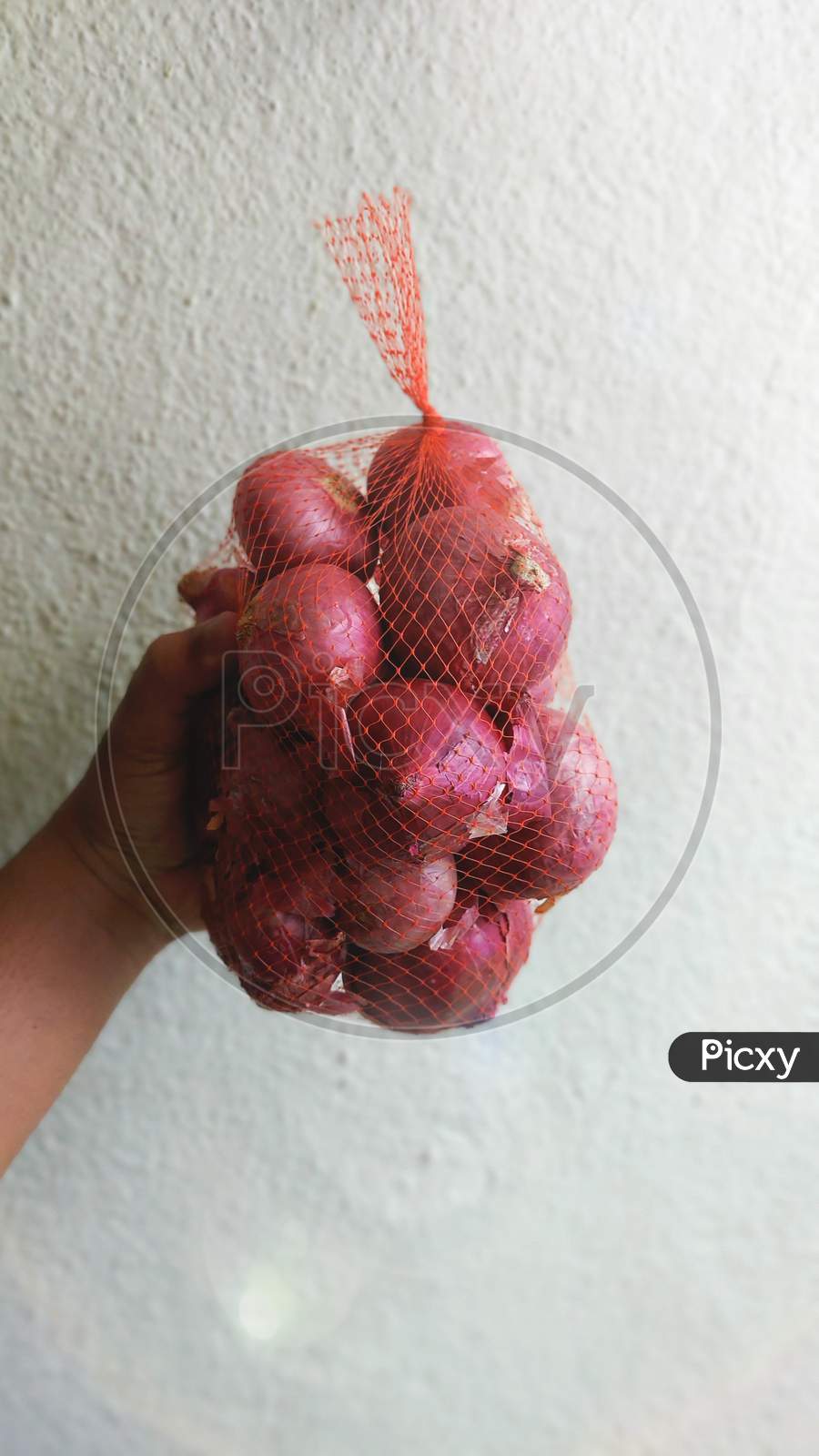 Onion bag from vegetable market.