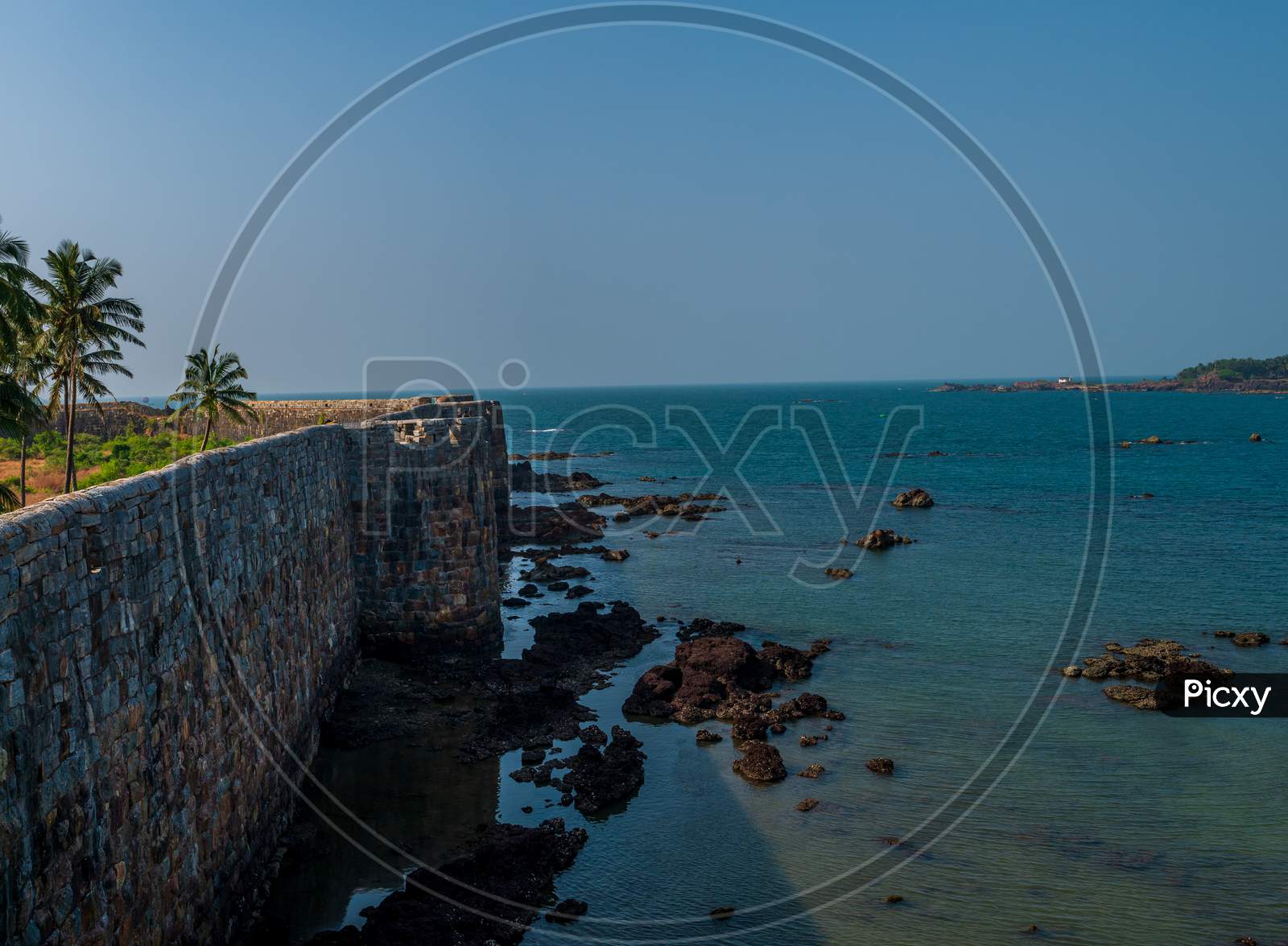 View Of Sindhudurga Fort Built In Arebian Sea By Chhatrapati Shivaji Maharaj