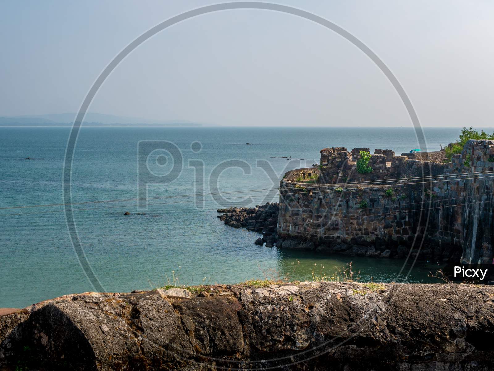 View Of Sindhudurga Fort Built In Arebian Sea By Chhatrapati Shivaji Maharaj