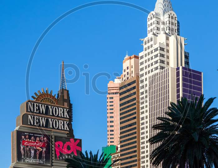 Las Vegas, Nevada/Usa - August 1 ; View Of New York New York Hotel In Las Vegas Nevada On August 1, 2011