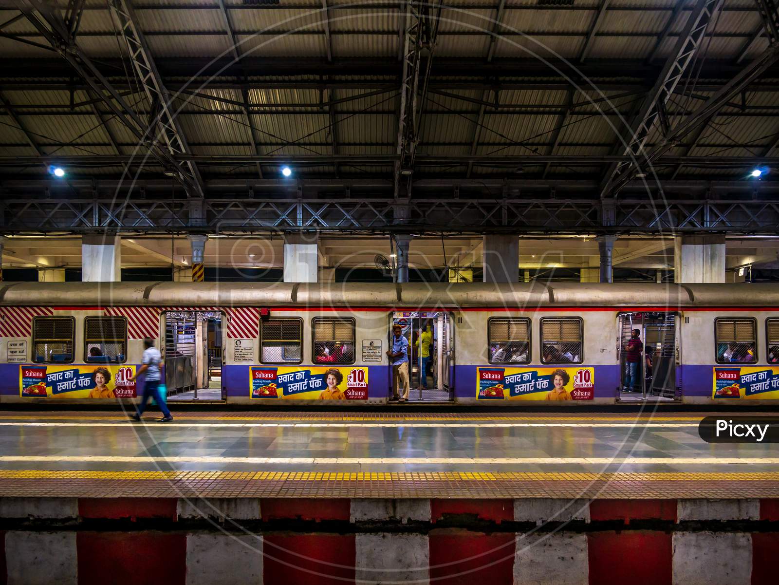 Deserted Platform And Local Trains During Lockdown In Mumbai Due To Corona Pandemic