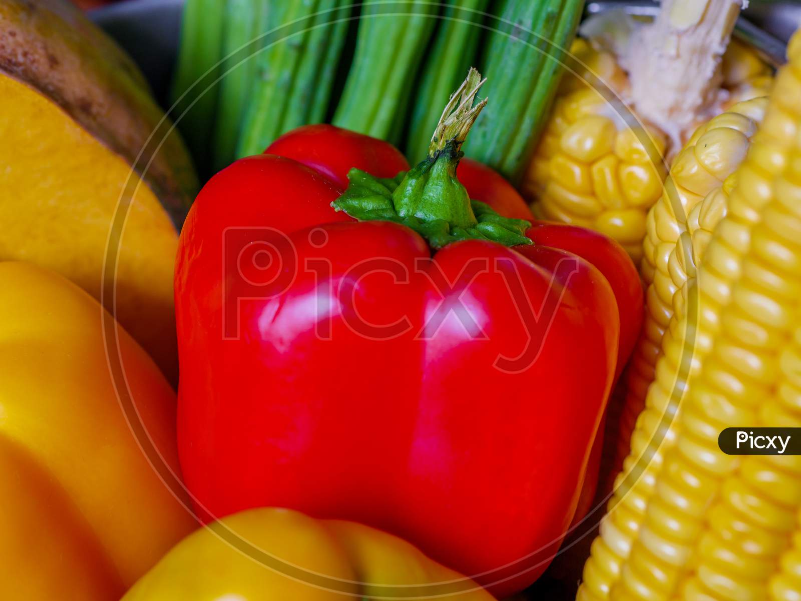 Close Up Of Fresh Healthy Organic Vegetables