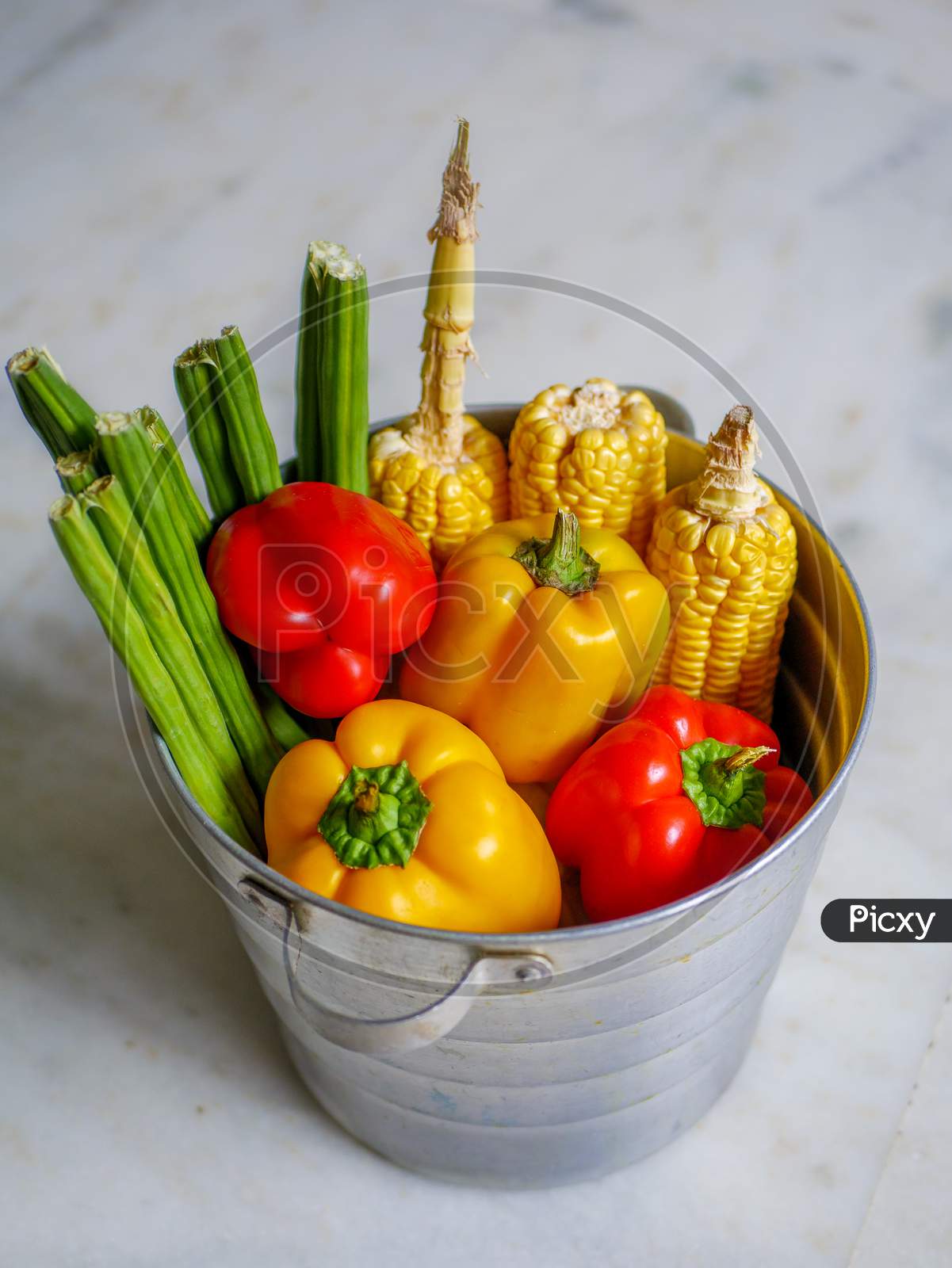 Basket With Fresh Healthy Organic Vegetables