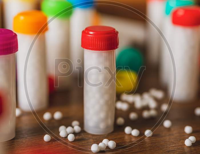 White Homeopathic Pills/Globules