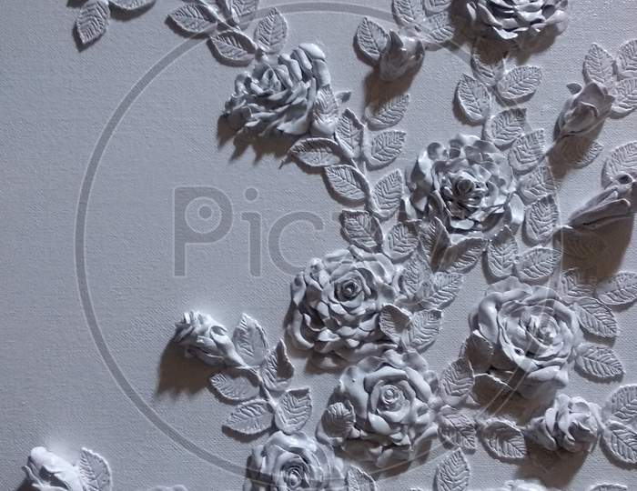 Image of Beautiful Clay art on canvas boardYK448960Picxy