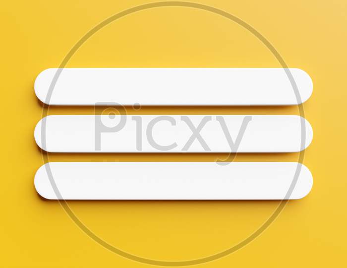 3D Illustration Of An Internet Search Page On A Yellow Background. Search Bar  Icons
