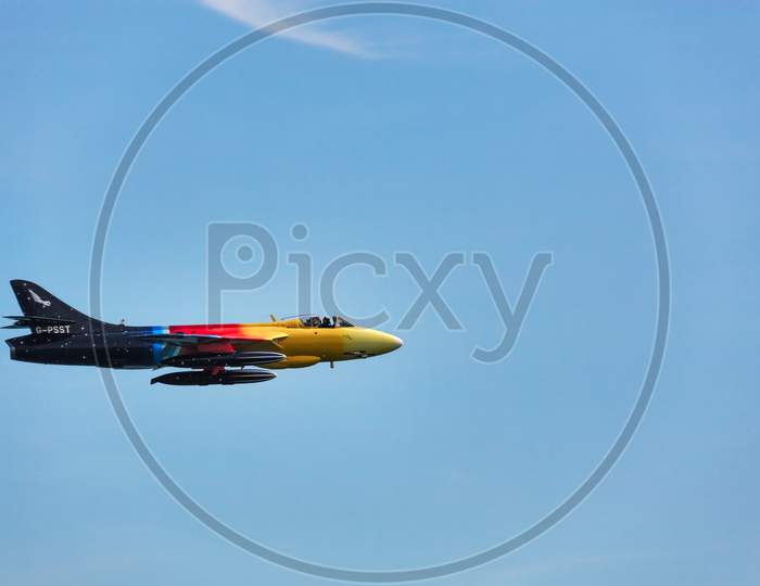 Hawker Hunter Miss Demeanour Aerial Display At Airbourne