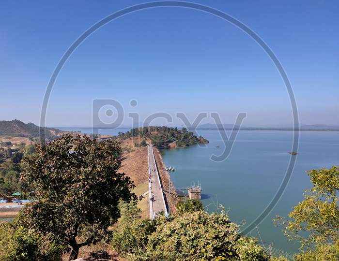 Image Of Khutaghat Dam Bilaspur From Top High