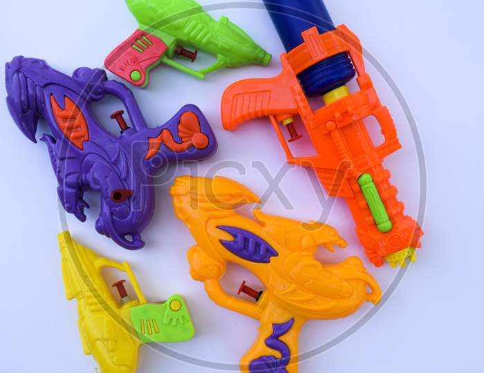 Image of Pichkari, A Water Gun Or Toy Gun Used As Props To Shoot Water ...