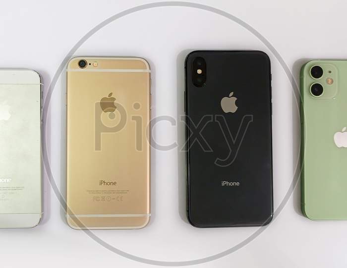 iPhone 5s Compare iPhone 6 and iPhone X and iPhone 12 mini