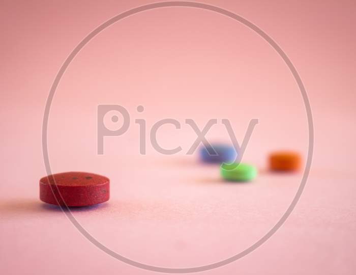 Medicines In The Form Of Pills. Medical Concept With Free Copy-Space. Selective Focus.