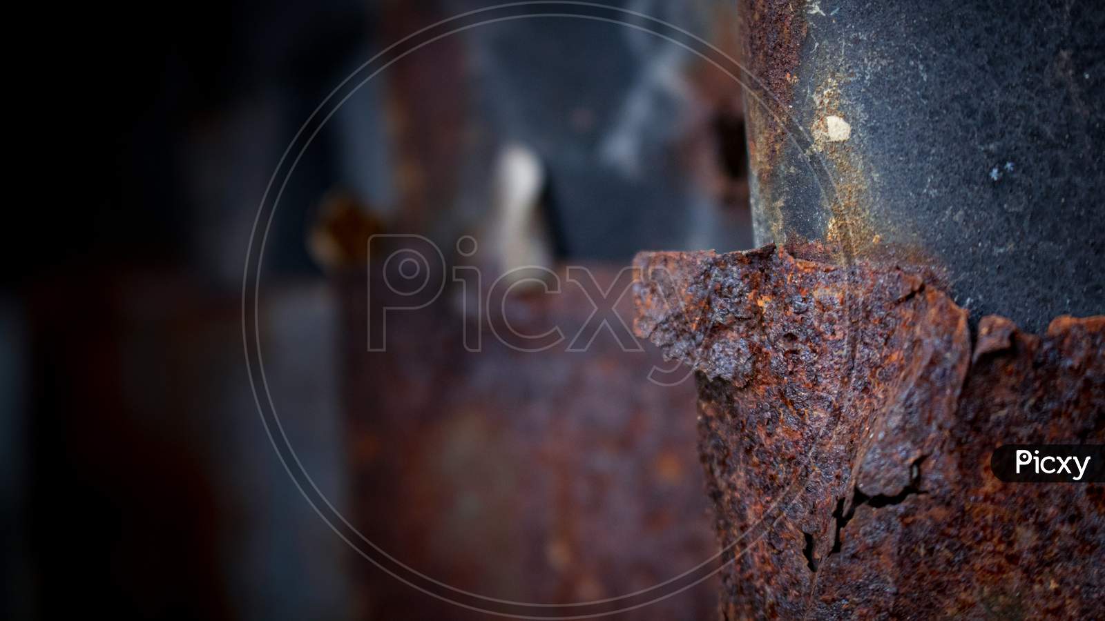 Old Corrugated Iron Sheet Of Brown Color With Numerous Traces Of Rust, Texture Background.