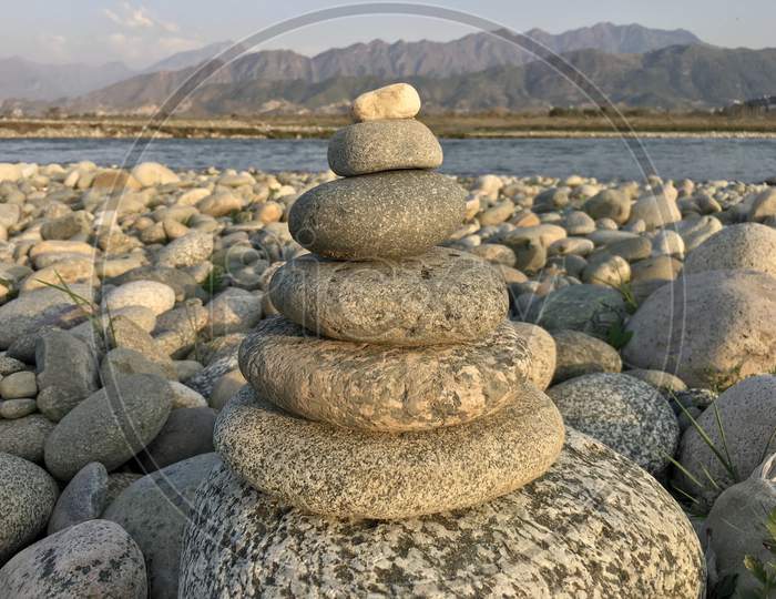 Stack Of Stones Or Stone Piles
