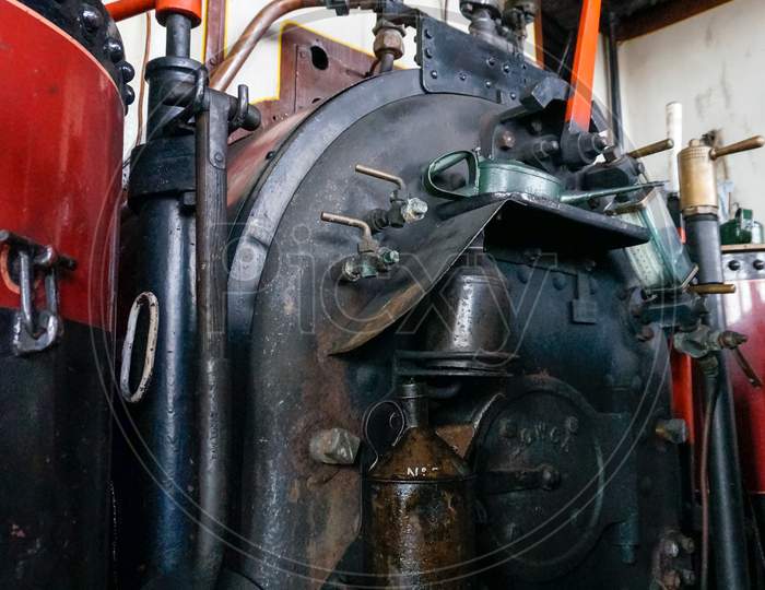 Close-Up Of An Old  Steam Engine