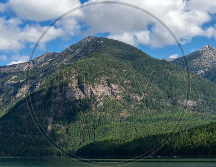 Mountains Surrounding Holland Lake In Montana