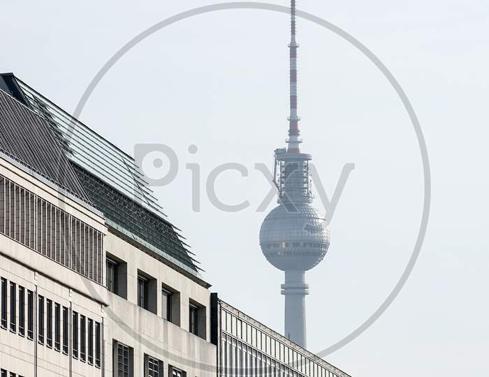The Berliner Fernsehturm Television Tower In Berlin