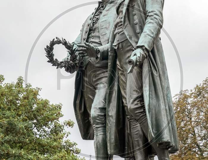 The Goethe–Schiller Monument In Weimar Germany