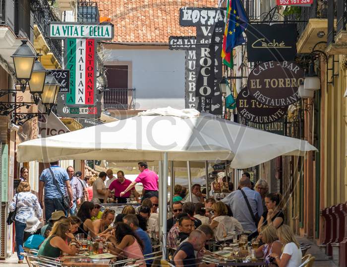 Ronda, Andalucia/Spain - May 8 : Street Scene In Ronda Spain On May 8, 2014. Unidentified People.