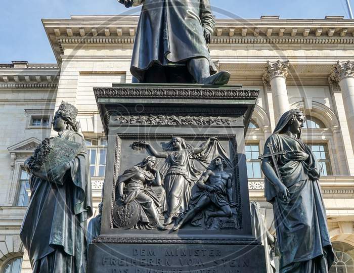 Monument To Baron Freiherr Von Stein In Front Of The Abgeordnetenhaus In Berlin