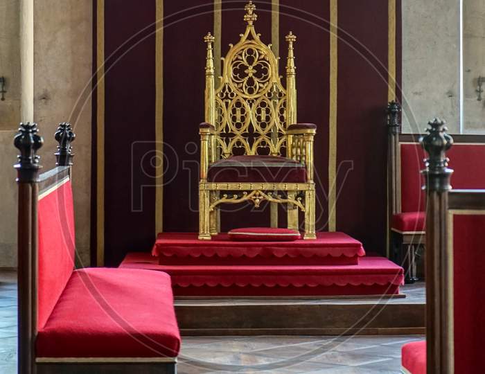 Throne Room Vladislav Hall In Prague