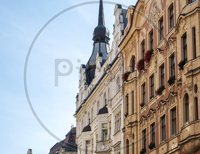Ornate Apartment Blocks In Prague