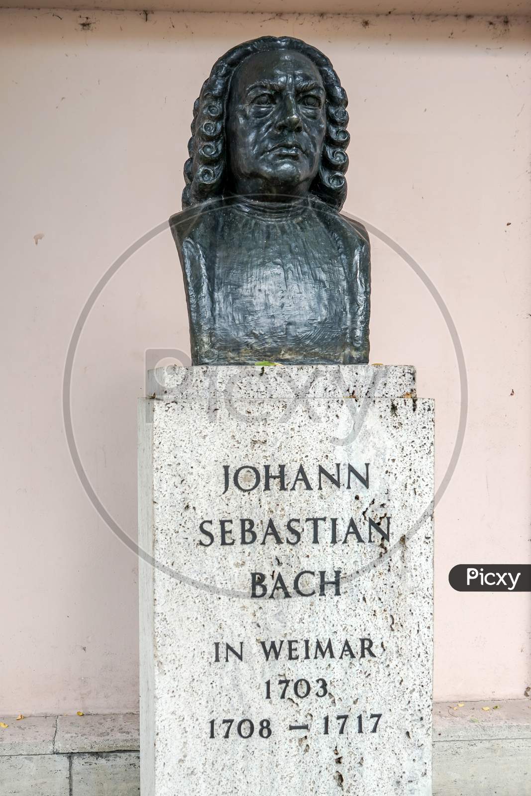 Bust Of Johann Sebastian Bach In Weimar
