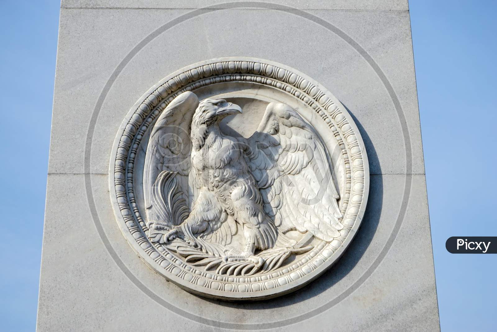 Eagle Emblem Under A Statue On The Castle Bridge In Berlin