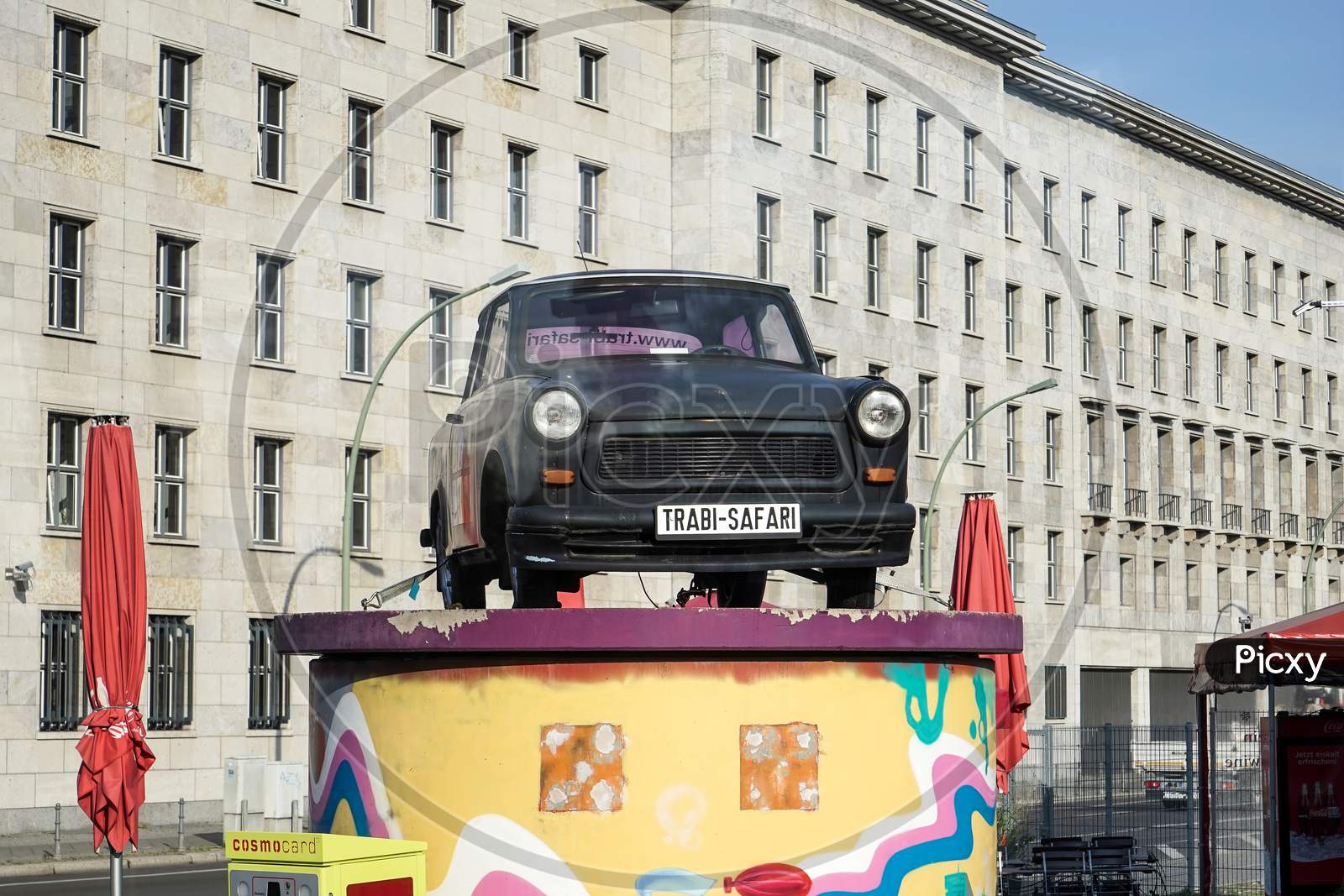 Old Trabant Car On Display In Berlin