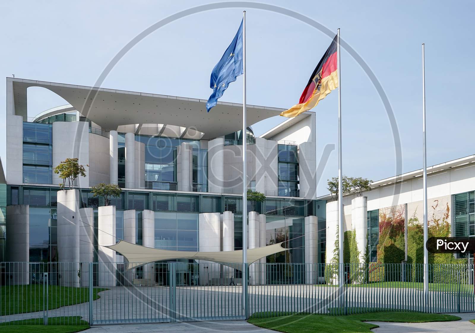 The Federal Chancellery Building Offical Residence Of The German Chancellor Angela Merkel In Berlin