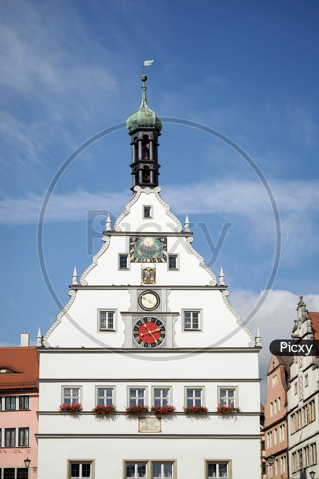 Old Clock Tower In Rothenburg