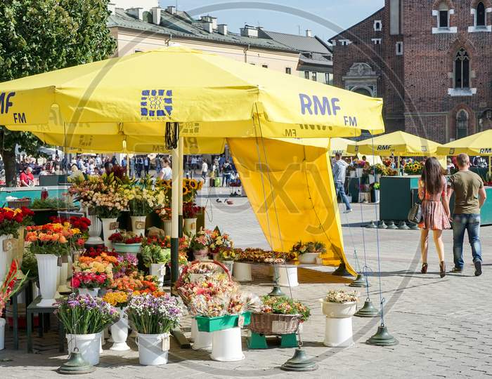 Main Market Square In Krakow
