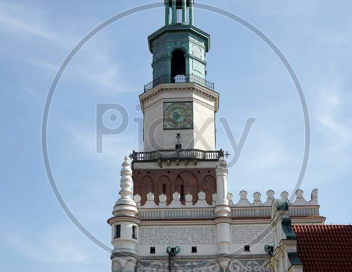 Town Hall Clock Tower In Poznan
