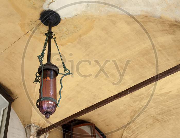 Old Light Fitting In St Marks Square Venice