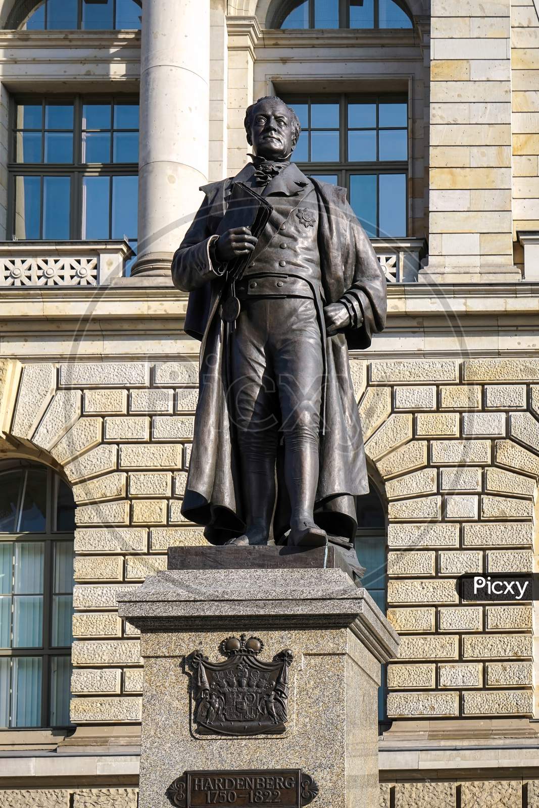 Statue Of August Fuerst Von Hardenberg Outside The Berlin State Parliament Building In Berlin