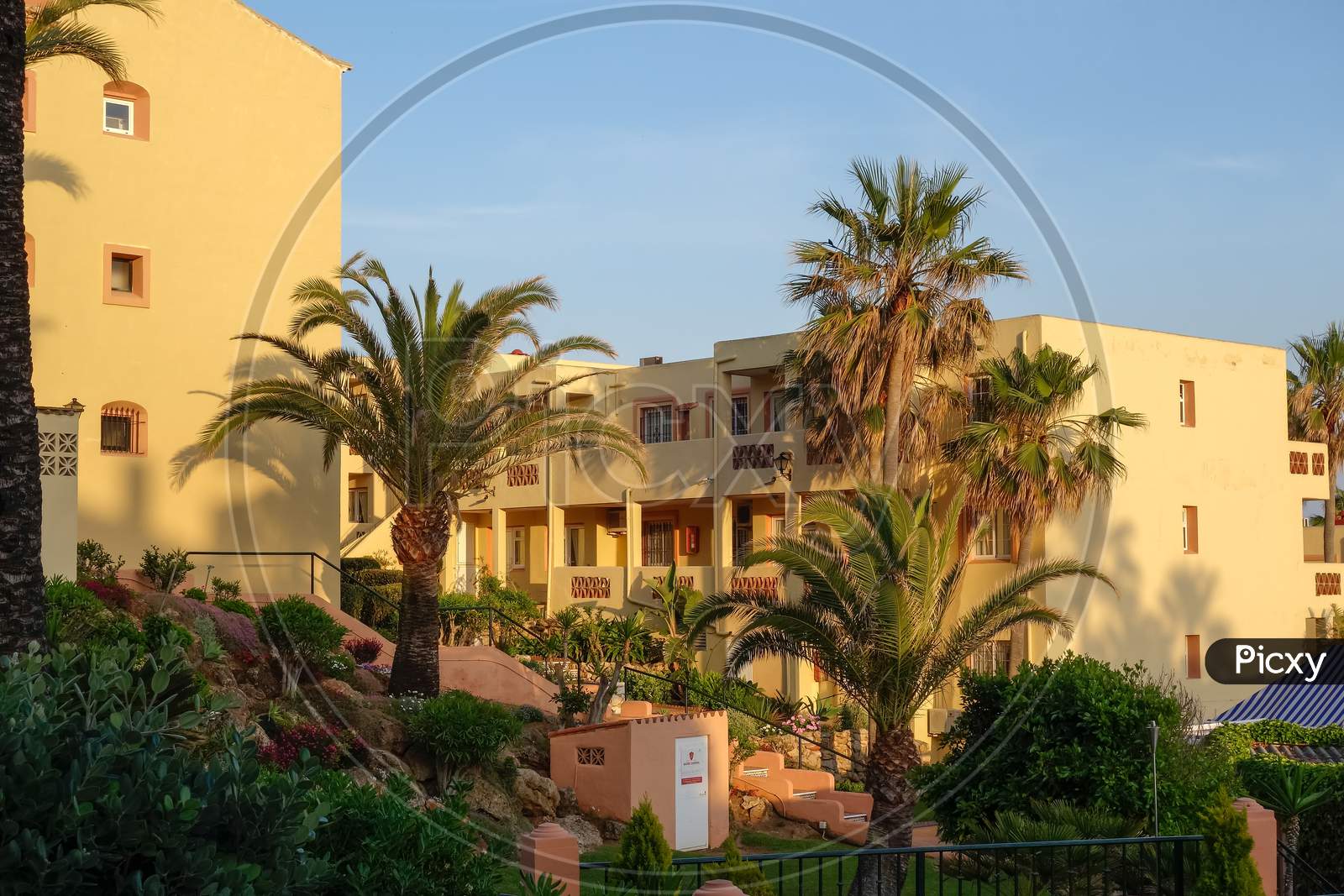 Calahonda, Andalucia/Spain - May 8 : Evening Sunshine At Dona Lola Holiday Resort In Calahonda Spain On May 8, 2014