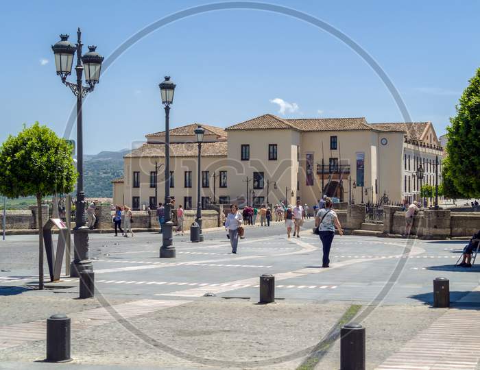 Ronda, Andalucia/Spain - May 8 : Street Scene In Ronda Spain On May 8, 2014. Unidentified People.