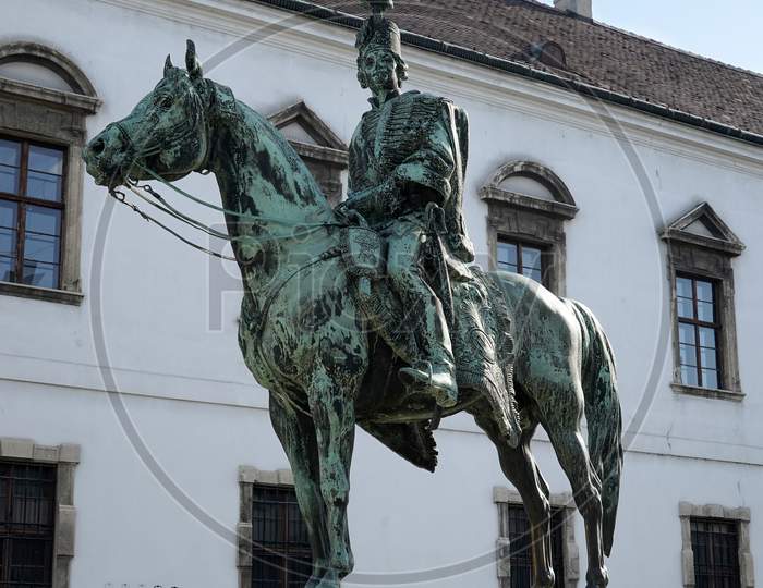 Statue Of Hadik Andras In Budapest