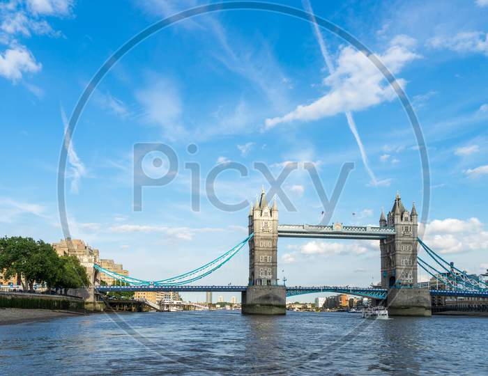 View Of Tower Bridge From The River Thames