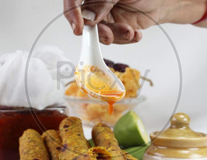 Gujarati raw mango pickle Chundo[Chhundo]