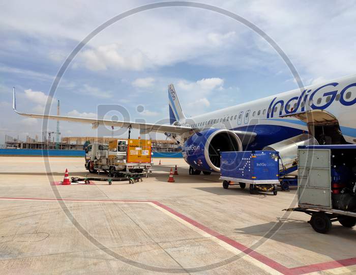 The picture of Indigo Flight is taken at Banglore Airport, before take off. The quality of picture is superb and amazing.