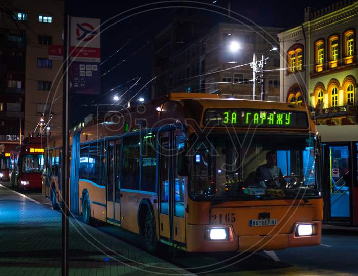 Trolleybuses Of The Public Transport Company Gsp Beograd In Belgrade, Serbia